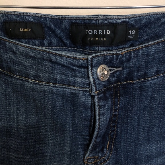 Torrid Premium Distressed Skinny Jeans - Picture 3 of 8